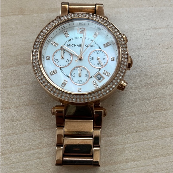 Michael Kors Accessories - Michael Kors Rose Gold Women's Watch with Crystal Accents